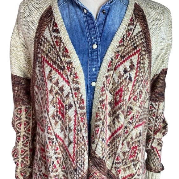 Lucky Brand Cardigan Boho Aztec - Picture 3 of 6
